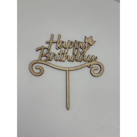 Lesen topper za torto Happy birthday